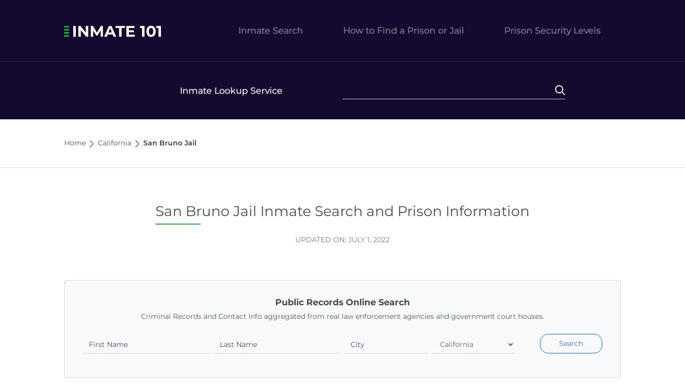 San Bruno Jail Inmate Search, Visitation, Phone no ...
